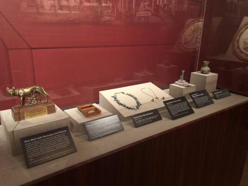 The Reagan Library display of artifacts alongside Pompeii: The Exhibition, 2018. Ronald Reagan …