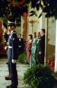 C43590-15, President Reagan, Nancy Reagan, President Chaim Herzog and Ora Herzog in entrance ha…