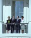 C388-4, President Reagan and Nancy Reagan with Prime Minister Edward Seaga of Jamaica and his w…