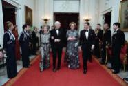 C20243-20, President Reagan, Nancy Reagan walking with President Rudolf Kirchschlager of Austri…