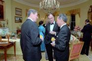 C21025-27, President Reagan and George Bush talking with President Jorge Blanco of the Dominica…