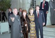 C32104-11, President Reagan and Nancy Reagan greet Soviet General Secretary Gorbachev and Raisa…