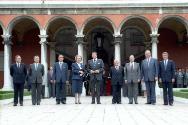 C41120-15 G-7 Economic leaders Summit at the Giorgio Cini Foundation in Venice, Italy. (left to…