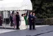 C452-23  President Reagan, Chun Doo Hwan, Nancy Reagan, Soon Ja Lee, George Bush, and Barbara B…